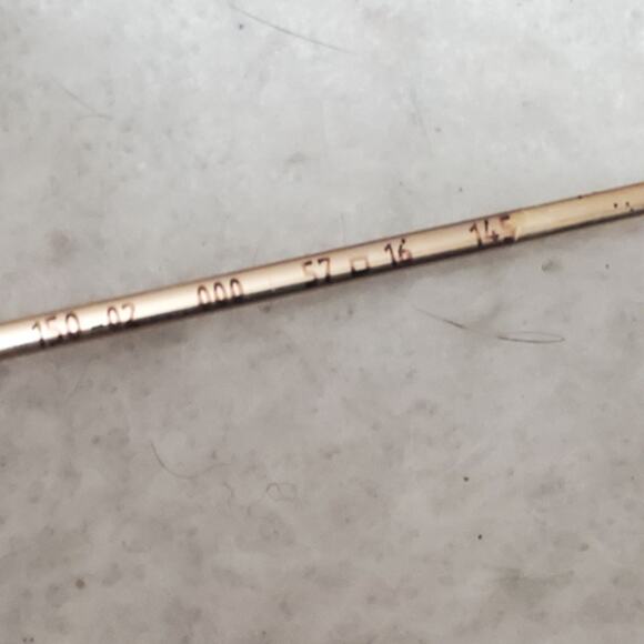 Vintage Logo Paris Prescription Eyeglass Frames 55-22-145 Gold Aviator Unique - Picture 4 of 6